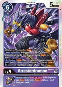 Arresterdramon (Box Topper) - Across Time - Digimon Card Game card