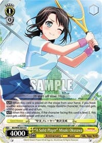"A Solid Player" Misaki Okusawa - BanG Dream! Girls Band Party! 5th Anniversary - Weiss Schwarz card