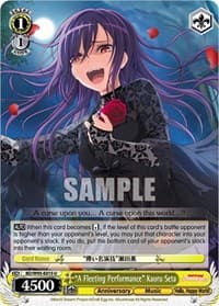 "A Fleeting Performance" Kaoru Seta - BanG Dream! Girls Band Party! 5th Anniversary - Weiss Schwarz card