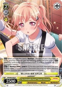 "An Unkeepable Secret" Nanami Hiromachi - BanG Dream! Girls Band Party! 5th Anniversary - Weiss Schwarz card