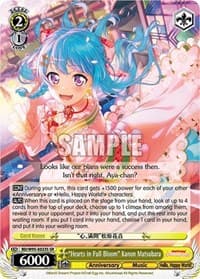 "Hearts in Full Bloom" Kanon Matsubara (SR) - BanG Dream! Girls Band Party! 5th Anniversary - Weiss Schwarz card