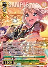 "Finding the Answer" Moca Aoba (SSP) - BanG Dream! Girls Band Party! 5th Anniversary - Weiss Schwarz card