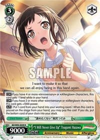 "I Will Never Give Up" Tsugumi Hazawa - BanG Dream! Girls Band Party! 5th Anniversary - Weiss Schwarz card