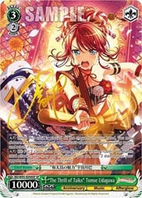 "The Thrill of Taiko" Tomoe Udagawa (SP) - BanG Dream! Girls Band Party! 5th Anniversary - Weiss Schwarz card