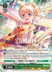 "A Model Idol" Chisato Shirasagi (SR) - BanG Dream! Girls Band Party! 5th Anniversary - Weiss Schwarz card