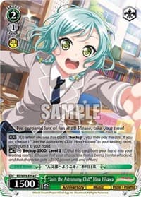 "Join the Astronomy Club" Hina Hikawa - BanG Dream! Girls Band Party! 5th Anniversary - Weiss Schwarz card