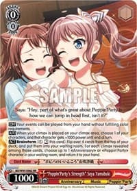 "Poppin'Party's Strength" Saya Yamabuki - BanG Dream! Girls Band Party! 5th Anniversary - Weiss Schwarz card