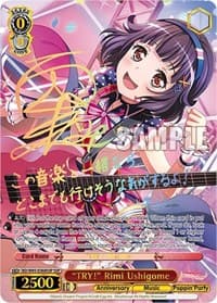 "TRY!" Rimi Ushigome (SSP) - BanG Dream! Girls Band Party! 5th Anniversary - Weiss Schwarz card
