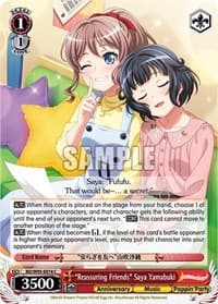 "Reassuring Friends" Saya Yamabuki - BanG Dream! Girls Band Party! 5th Anniversary - Weiss Schwarz card