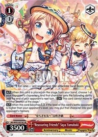 "Reassuring Friends" Saya Yamabuki (SR) - BanG Dream! Girls Band Party! 5th Anniversary - Weiss Schwarz card
