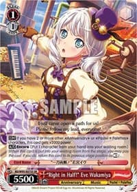 "Right in Half!" Eve Wakamiya (SR) - BanG Dream! Girls Band Party! 5th Anniversary - Weiss Schwarz card