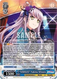 "VERSUS" Yukina Minato - BanG Dream! Girls Band Party! 5th Anniversary - Weiss Schwarz card