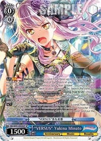 "VERSUS" Yukina Minato (SP) - BanG Dream! Girls Band Party! 5th Anniversary - Weiss Schwarz card