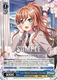"Last-Minute Viewing" Lisa Imai - BanG Dream! Girls Band Party! 5th Anniversary - Weiss Schwarz card