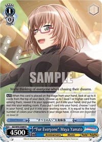 "For Everyone" Maya Yamato - BanG Dream! Girls Band Party! 5th Anniversary - Weiss Schwarz card