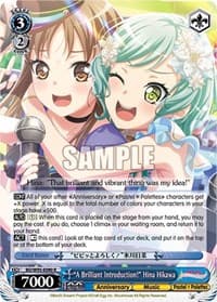 "A Brilliant Introduction!" Hina Hikawa - BanG Dream! Girls Band Party! 5th Anniversary - Weiss Schwarz card