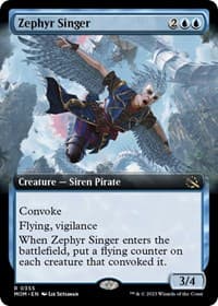 Zephyr Singer (Extended Art) - March of the Machine - Magic: The Gathering card