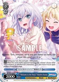 "Welcome to the Party!" Mashiro Kurata - BanG Dream! Girls Band Party! 5th Anniversary - Weiss Schwarz card