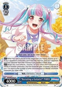 "Recruiting a Guitarist!" PAREO - BanG Dream! Girls Band Party! 5th Anniversary - Weiss Schwarz card