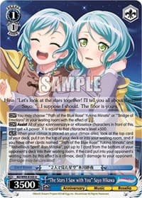 "The Stars I Saw with You" Sayo Hikawa - BanG Dream! Girls Band Party! 5th Anniversary - Weiss Schwarz card