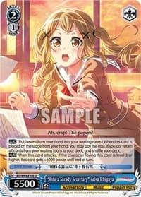 "Into a Steady Secretary" Arisa Ichigaya - BanG Dream! Girls Band Party! 5th Anniversary - Weiss Schwarz card