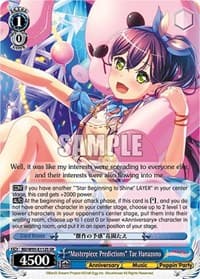 "Masterpiece Predictions" Tae Hanazono (SR) - BanG Dream! Girls Band Party! 5th Anniversary - Weiss Schwarz card