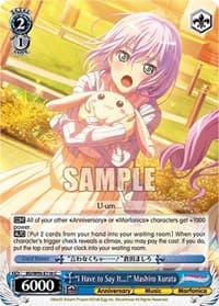 "I Have to Say It...!" Mashiro Kurata - BanG Dream! Girls Band Party! 5th Anniversary - Weiss Schwarz card