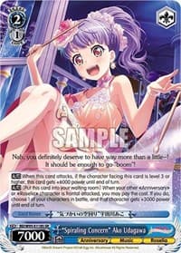 "Spiraling Concern" Ako Udagawa (SR) - BanG Dream! Girls Band Party! 5th Anniversary - Weiss Schwarz card