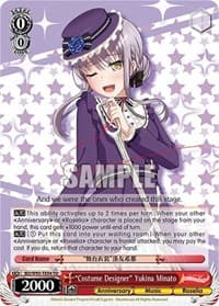 "Costume Designer" Yukina Minato - BanG Dream! Girls Band Party! 5th Anniversary - Weiss Schwarz card