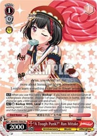 "A Tough Punk?" Ran Mitake - BanG Dream! Girls Band Party! 5th Anniversary - Weiss Schwarz card