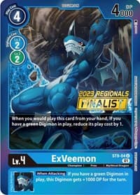 ExVeemon (2023 Regionals Finalist) - Starter Deck 09: Ultimate Ancient Dragon - Digimon Card Game card