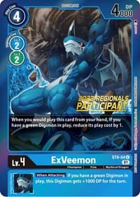 ExVeemon (2023 Regionals Participant) - Starter Deck 09: Ultimate Ancient Dragon - Digimon Card Game card