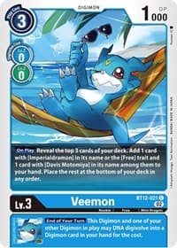 Veemon - Across Time - Digimon Card Game card