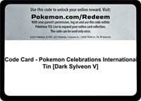 Code Card - Pokemon Celebrations International Tin [Dark Sylveon V] - Celebrations - Pokemon card