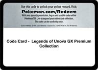 Code Card - Legends of Unova GX Premium Collection - Dragon Majesty - Pokemon card