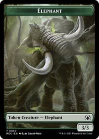 Elephant // City's Blessing Double-Sided Token - Commander: March of the Machine - Magic: The Gathering card
