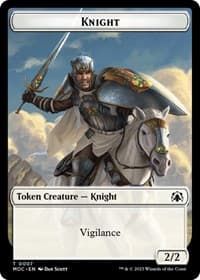 Knight (0007) // Spirit (0014) Double-Sided Token - Commander: March of the Machine - Magic: The Gathering card