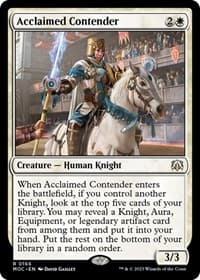Acclaimed Contender - Commander: March of the Machine - Magic: The Gathering card