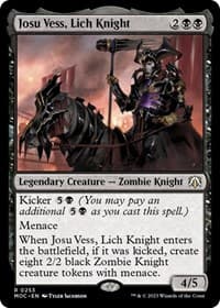 Josu Vess, Lich Knight - Commander: March of the Machine - Magic: The Gathering card
