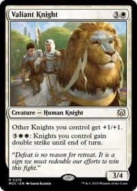 Valiant Knight - Commander: March of the Machine - Magic: The Gathering card