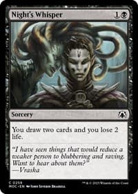 Night's Whisper - Commander: March of the Machine - Magic: The Gathering card