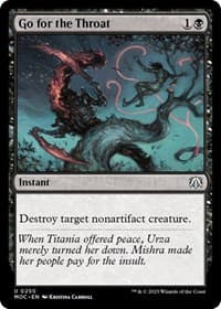 Go for the Throat - Commander: March of the Machine - Magic: The Gathering card