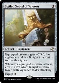 Sigiled Sword of Valeron - Commander: March of the Machine - Magic: The Gathering card