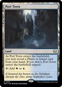 Port Town - Commander: March of the Machine - Magic: The Gathering card