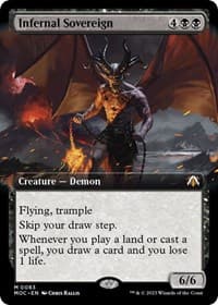 Infernal Sovereign (Extended Art) - Commander: March of the Machine - Magic: The Gathering card
