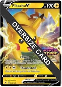 Pikachu V - 043/185 (Vivid Voltage Stamped) - Jumbo Cards - Pokemon card