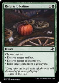 Return to Nature - Commander: March of the Machine - Magic: The Gathering card
