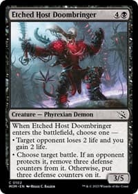 Etched Host Doombringer - March of the Machine - Magic: The Gathering card
