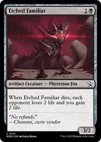 Etched Familiar - March of the Machine - Magic: The Gathering card