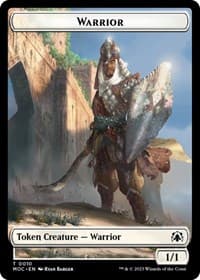 Warrior // Emblem - Elspeth, Sun's Champion Double-Sided Token - Commander: March of the Machine - Magic: The Gathering card